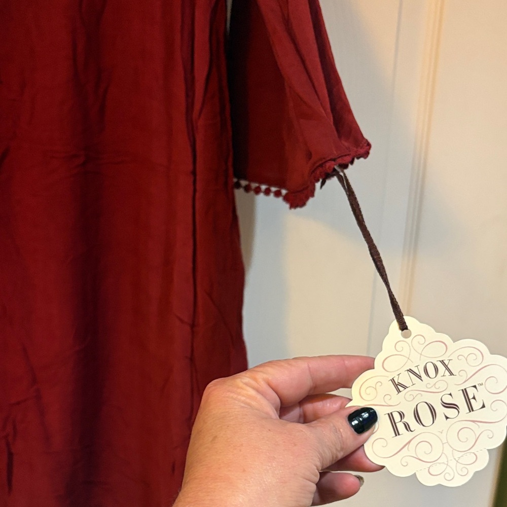 Knox Rose Maroon Bohemian dress - Picture 7 of 7